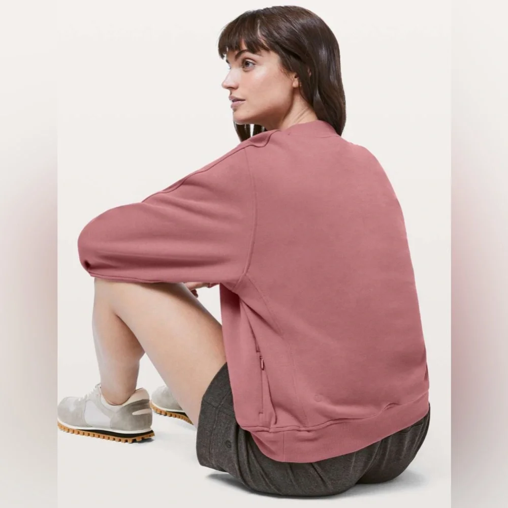 Lululemon Chill On Pullover Quicksand Pink Mauve Sweatshirt 6